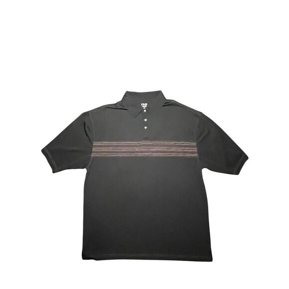 PING Golf Polo Shirt Black Striped Short Sleeve Collared Top Men's XL - Picture 1 of 5